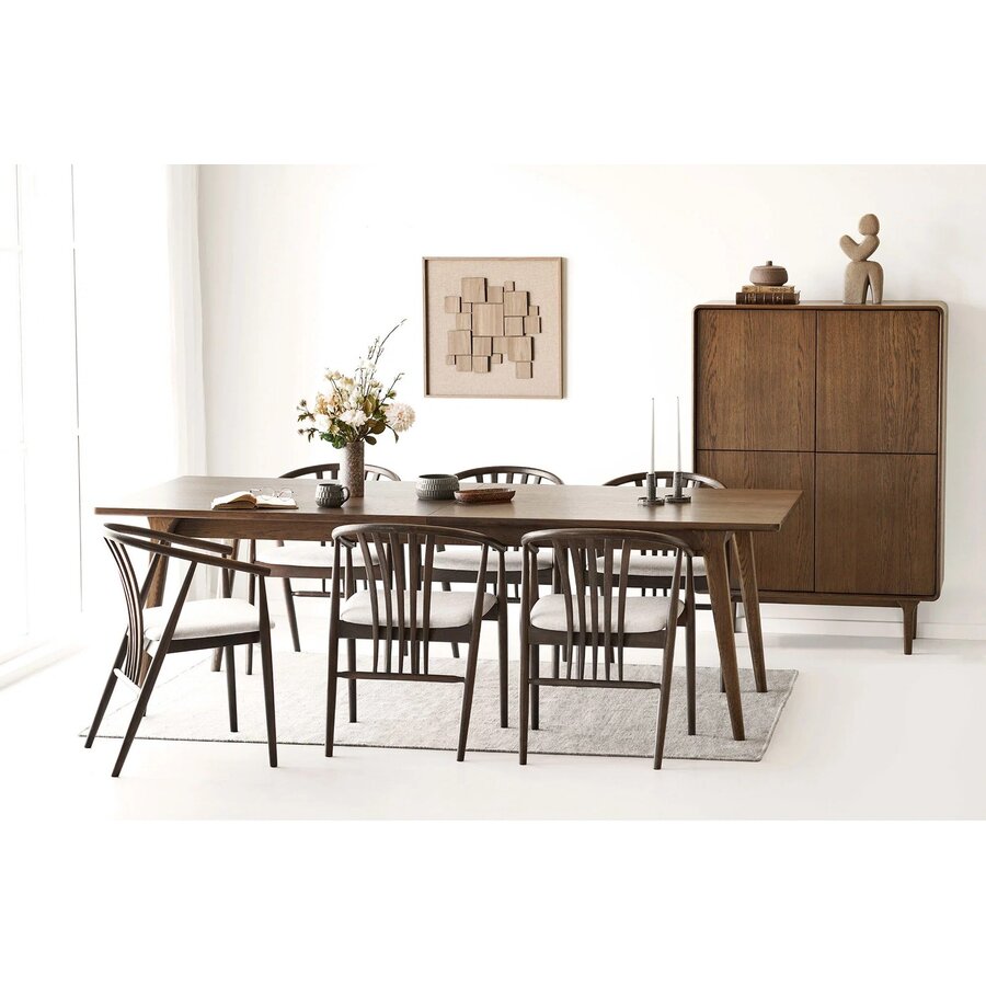 House Nordic Darwin Donkerbruin Eiken Eettafel Uitschuifbaar