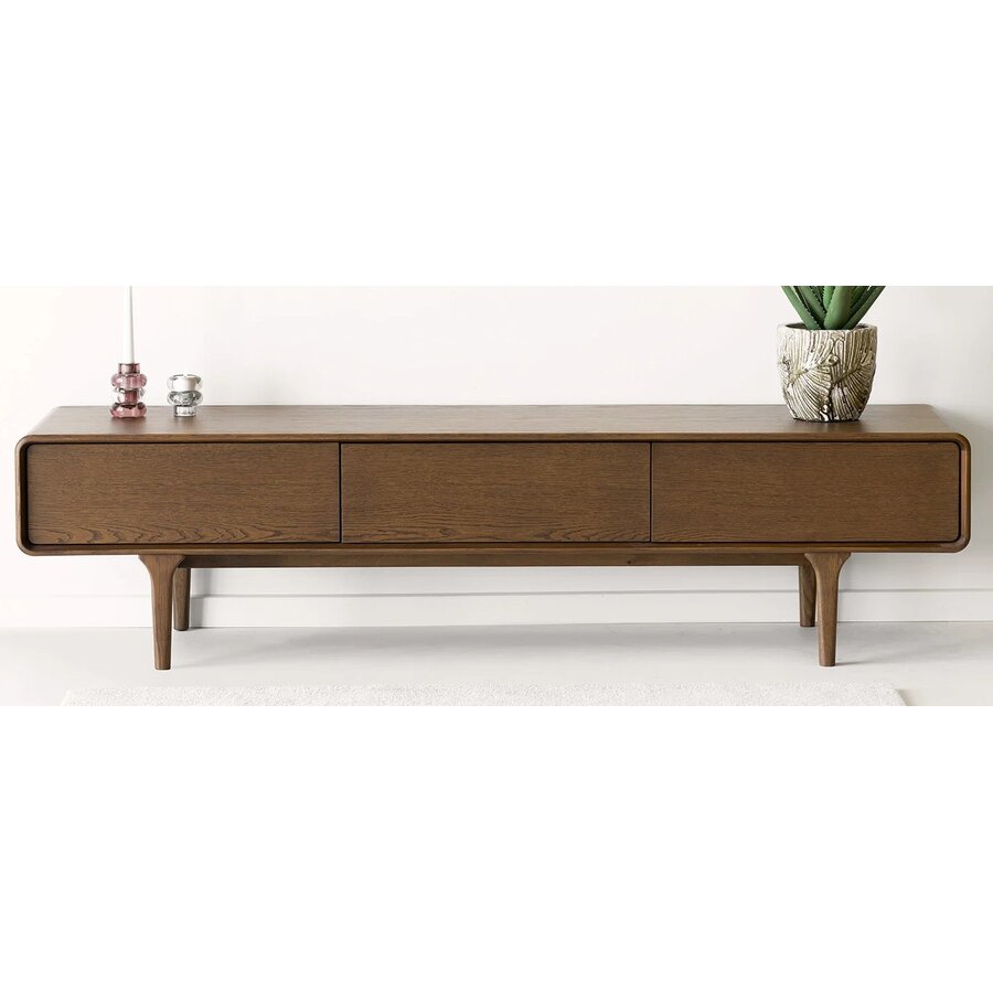Darwin Donkerbruin Eiken TV meubel 2-Deuren 1-Lade House Nordic Darwin Donkerbruin Eiken TV meubel 2-Deuren 1-Lade