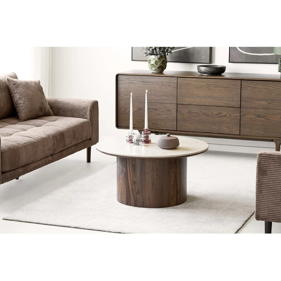 Darwin Donkerbruin Eiken Dressoir 2-Deuren 2-Lades House Nordic Darwin Donkerbruin Eiken Dressoir 2-Deuren 2-Lades