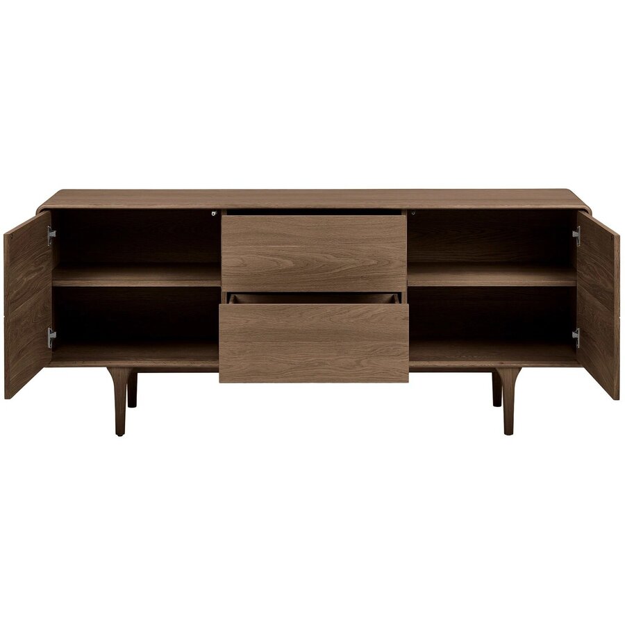 Darwin Donkerbruin Eiken Dressoir 2-Deuren 2-Lades House Nordic Darwin Donkerbruin Eiken Dressoir 2-Deuren 2-Lades