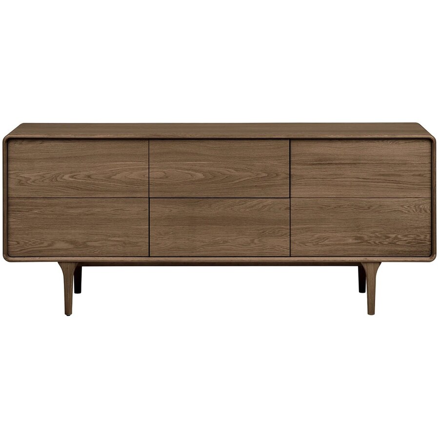 Darwin Donkerbruin Eiken Dressoir 2-Deuren 2-Lades House Nordic Darwin Donkerbruin Eiken Dressoir 2-Deuren 2-Lades
