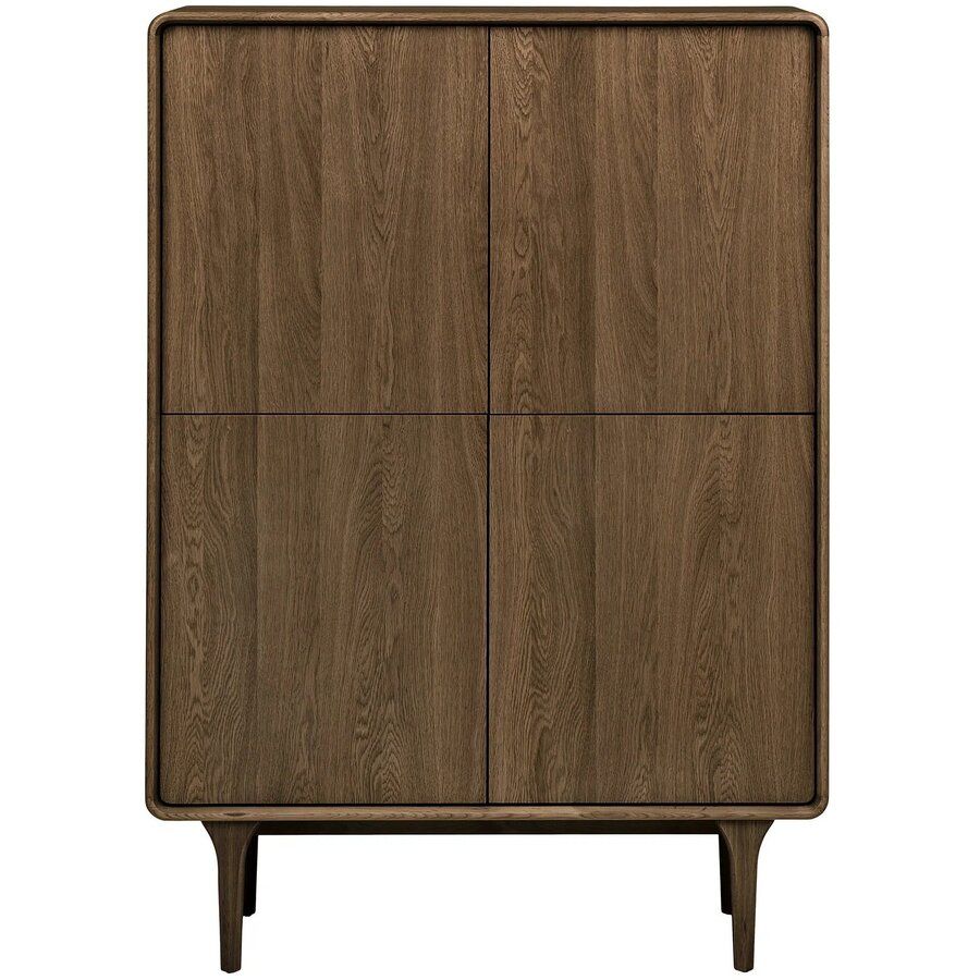 House Nordic Darwin Donkerbruin Eiken Opbergkast 4-Deuren