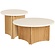 Motril Ronde Salontafel Set Cement / Essenhout Motril Ronde Salontafel Set Cement / Essenhout