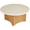 Motril Ronde Salontafel Cement / Essenhout