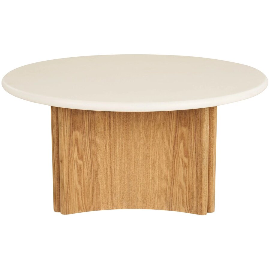House Nordic Motril Ronde Salontafel Cement / Essenhout