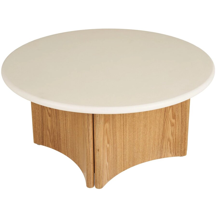 Motril Ronde Salontafel Set Cement / Essenhout House Nordic Motril Ronde Salontafel Set Cement / Essenhout