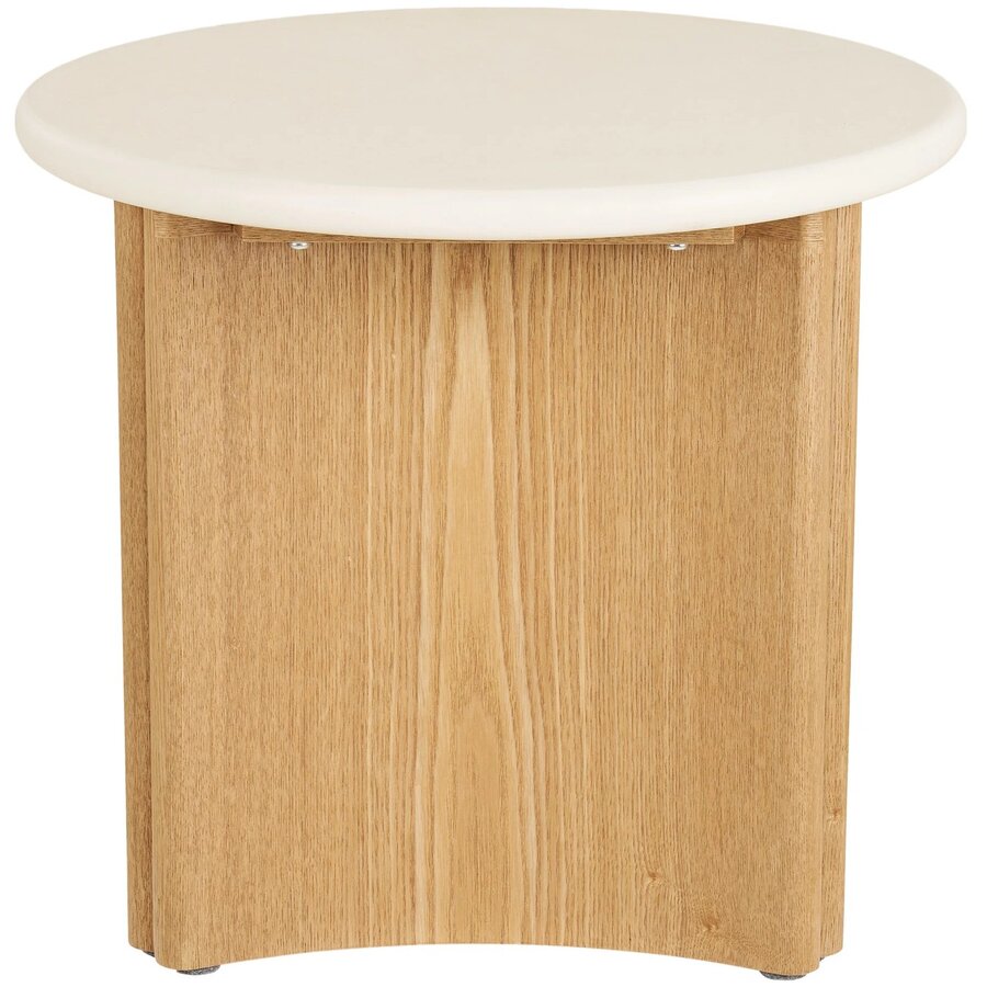 Motril Ronde Bijzettafel Cement / Essenhout House Nordic Motril Ronde Bijzettafel Cement / Essenhout