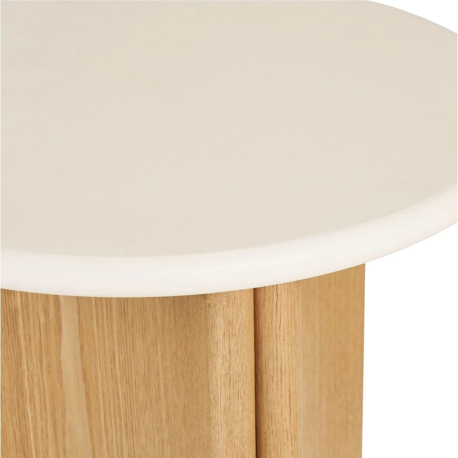 Motril Ronde Salontafel Set Cement / Essenhout House Nordic Motril Ronde Salontafel Set Cement / Essenhout