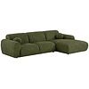 Clyde Olijfgroen 3-Zits Bank + Chaise Lounge Rechts