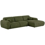 House Nordic Clyde Olijfgroen 3-Zits Bank + Chaise Lounge Rechts