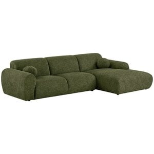 House Nordic Clyde Olijfgroen 3-Zits Bank + Chaise Lounge Rechts