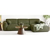 Clyde Olijfgroen 3-Zits Bank + Chaise Lounge Rechts