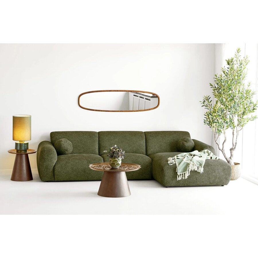 House Nordic Clyde Olijfgroen 3-Zits Bank + Chaise Lounge Rechts