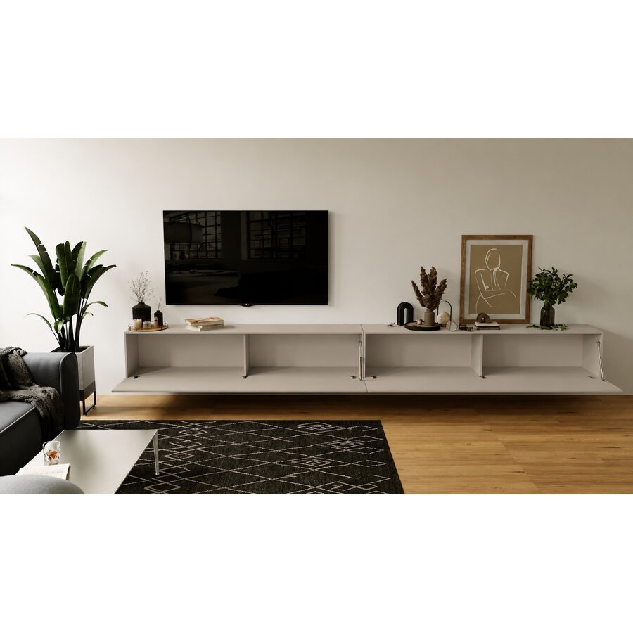 Valentino 276 cm Cashmere TV Wandmeubel Nova Design Valentino 276 cm Cashmere TV Wandmeubel