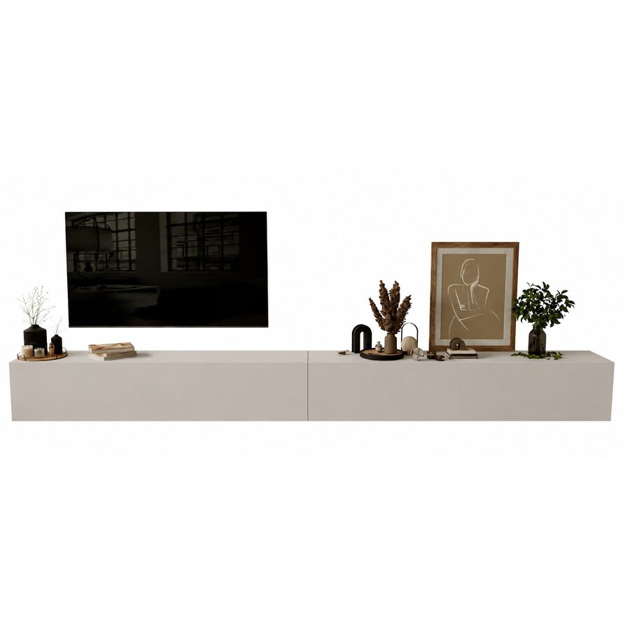 Valentino 276 cm Cashmere TV Wandmeubel Nova Design Valentino 276 cm Cashmere TV Wandmeubel