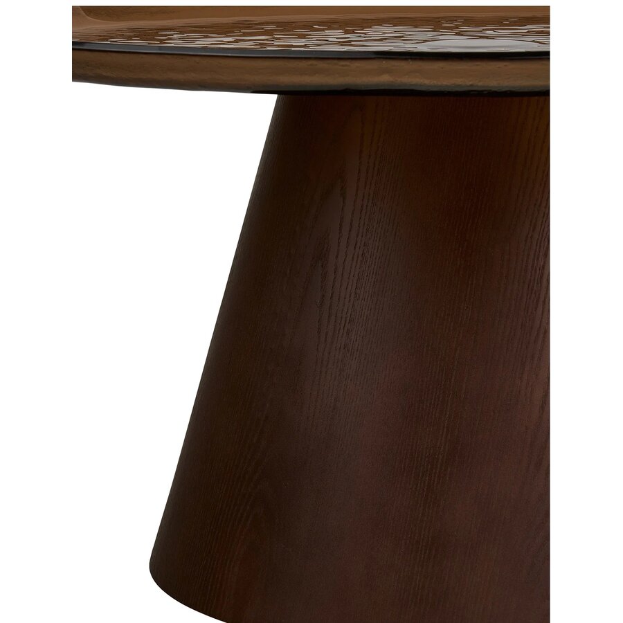 House Nordic Orvieto Ronde Salontafel Set Glas/Essenhout