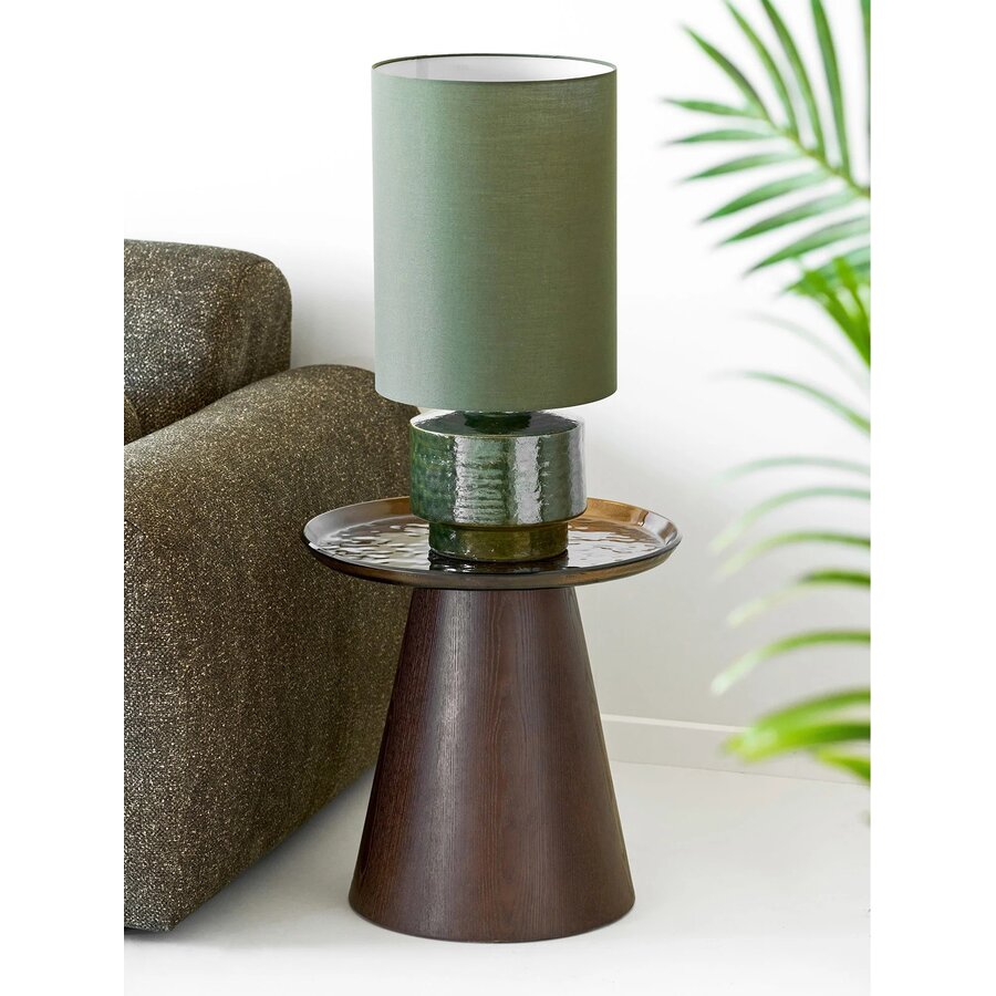 Orvieto Ronde Bijzettafel Glas/Essenhout Ø50 cm House Nordic Orvieto Ronde Bijzettafel Glas/Essenhout Ø50 cm