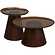 Orvieto Ronde Salontafel Set Glas/Essenhout