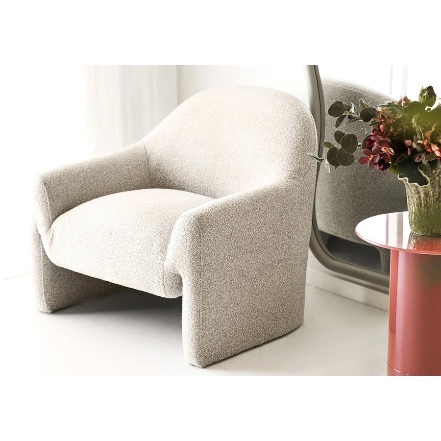 Zahara Loungestoel Beige Bouclé House Nordic Zahara Loungestoel Beige Bouclé