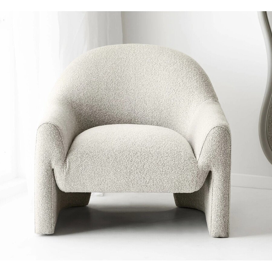 Zahara Loungestoel Beige Bouclé House Nordic Zahara Loungestoel Beige Bouclé
