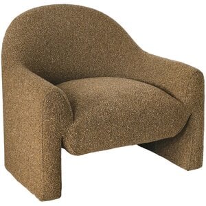 House Nordic Zahara Loungestoel Goudbruin Bouclé