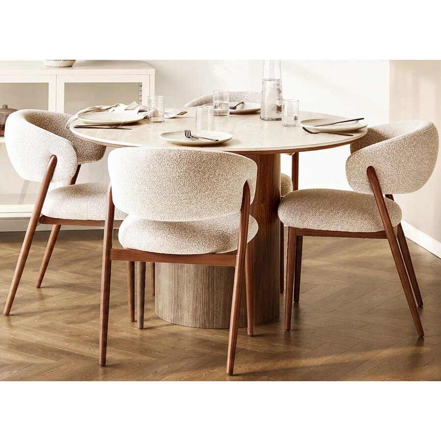 House Nordic Delphi Ronde Eettafel Travertin Ø120 cm