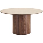 House Nordic Delphi Ronde Eettafel Travertin Ø140 cm