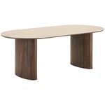 House Nordic Delphi Ovale Eettafel Travertin 210 cm