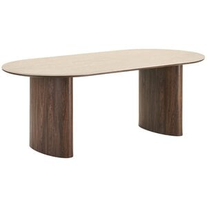 House Nordic Delphi Ovale Eettafel Travertin 210 cm