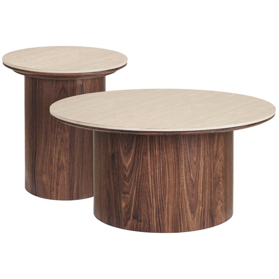 Delphi Ronde Salontafel Set Travertin House Nordic Delphi Ronde Salontafel Set Travertin