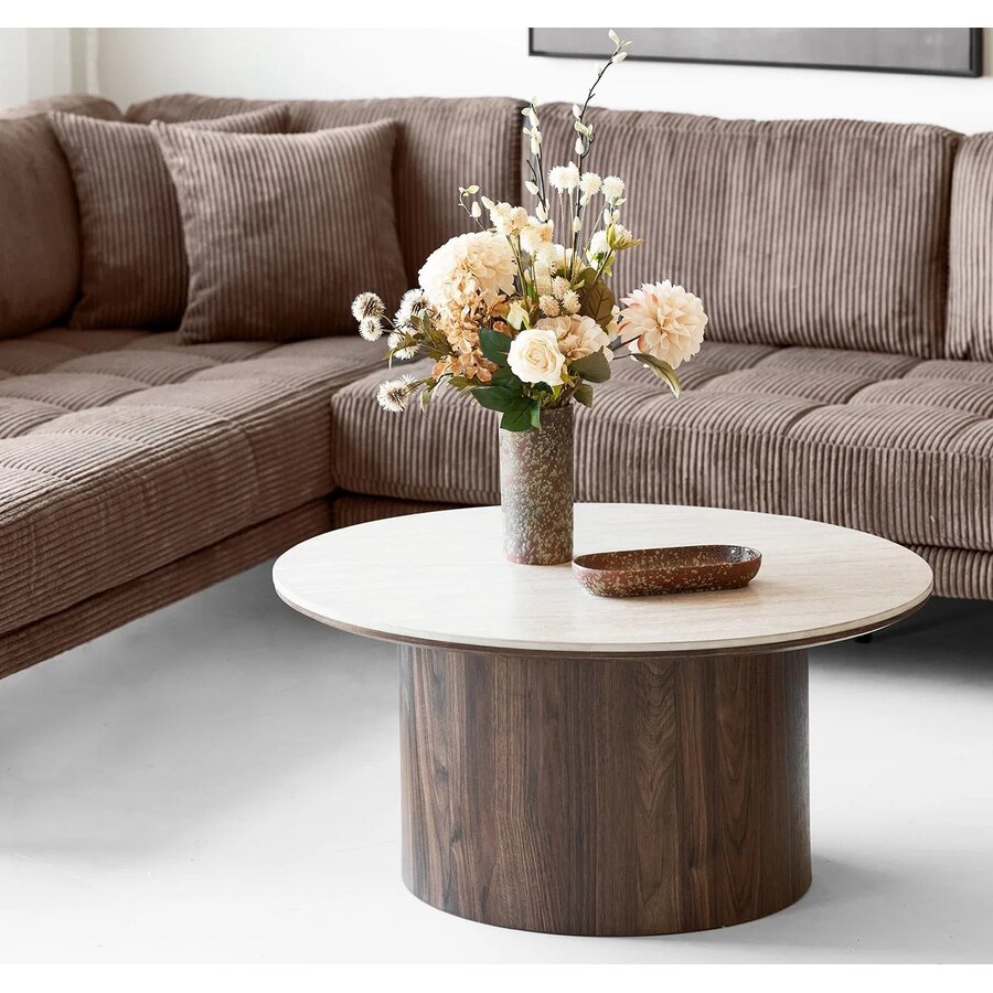 Delphi Ronde Salontafel Set Travertin House Nordic Delphi Ronde Salontafel Set Travertin