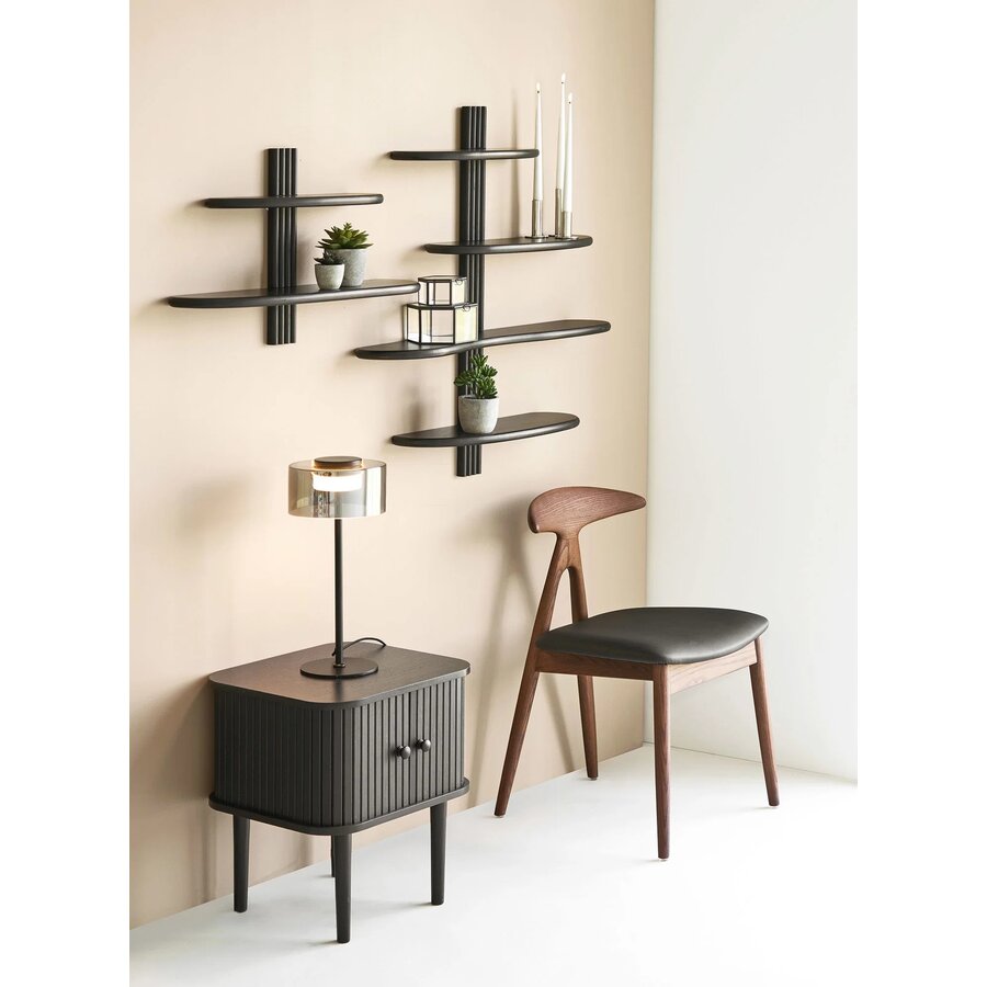 Nikko Zwart Bijzettafel met 2 Deuren House Nordic Nikko Zwart Bijzettafel met 2 Deuren