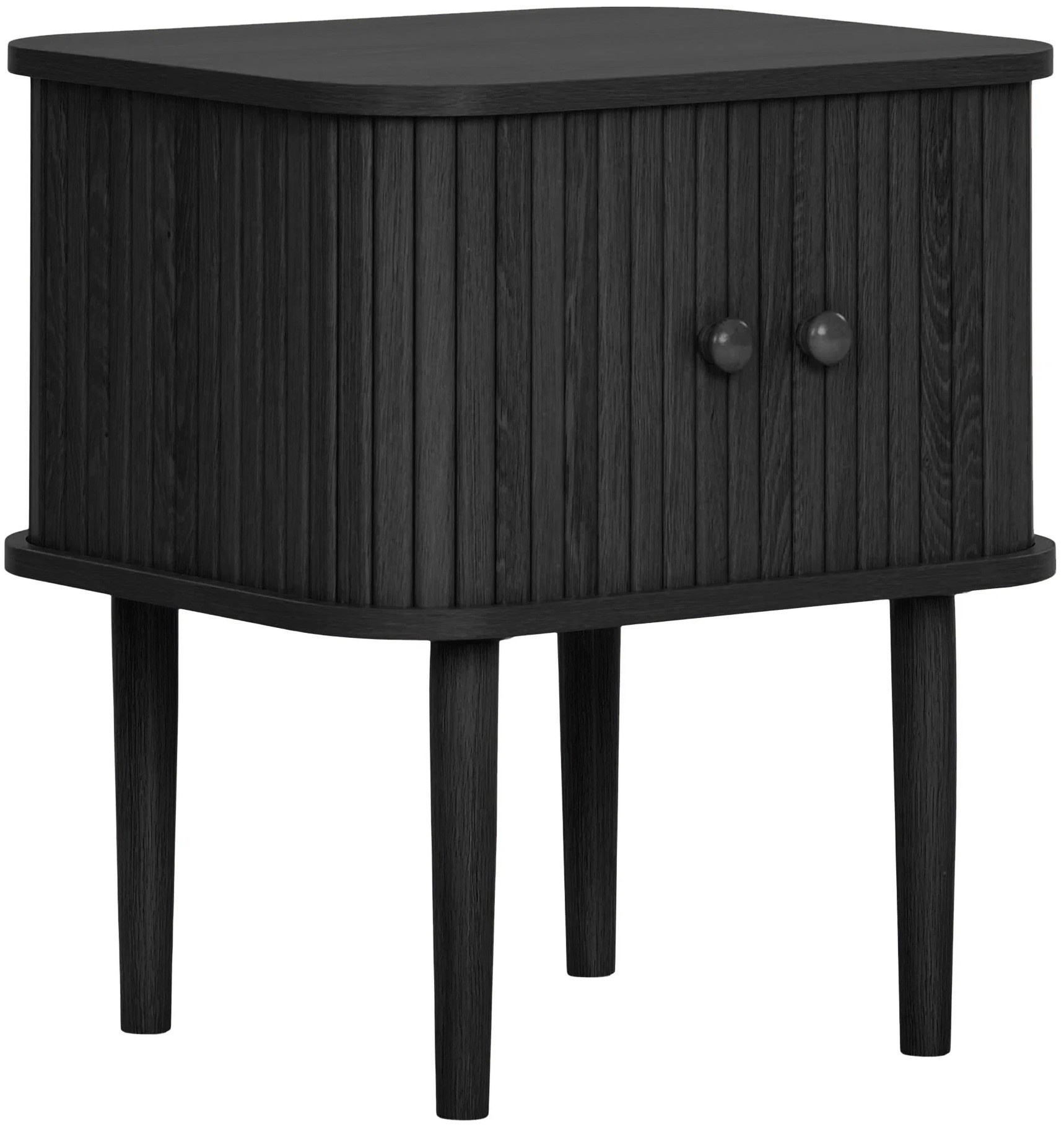 House Nordic Nikko Zwart Bijzettafel met 2 Deuren
