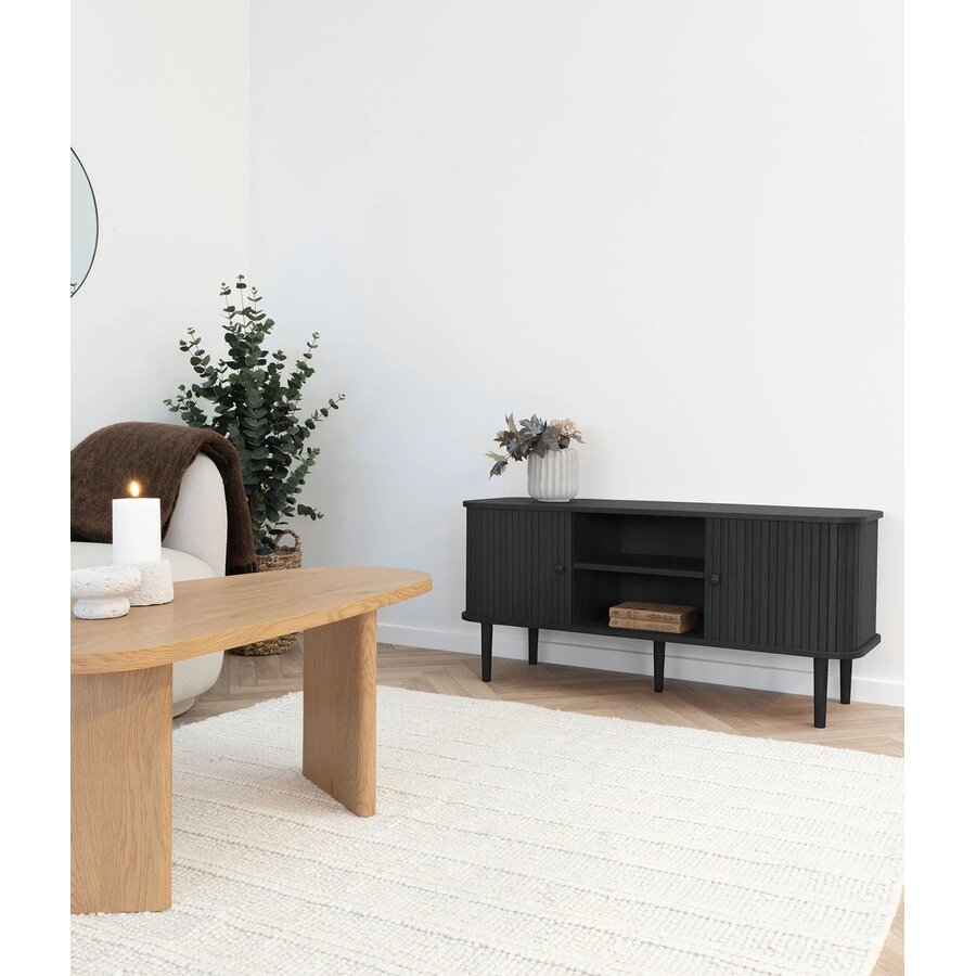 Nikko Zwart TV Meubel met 2 Deuren House Nordic Nikko Zwart TV Meubel met 2 Deuren