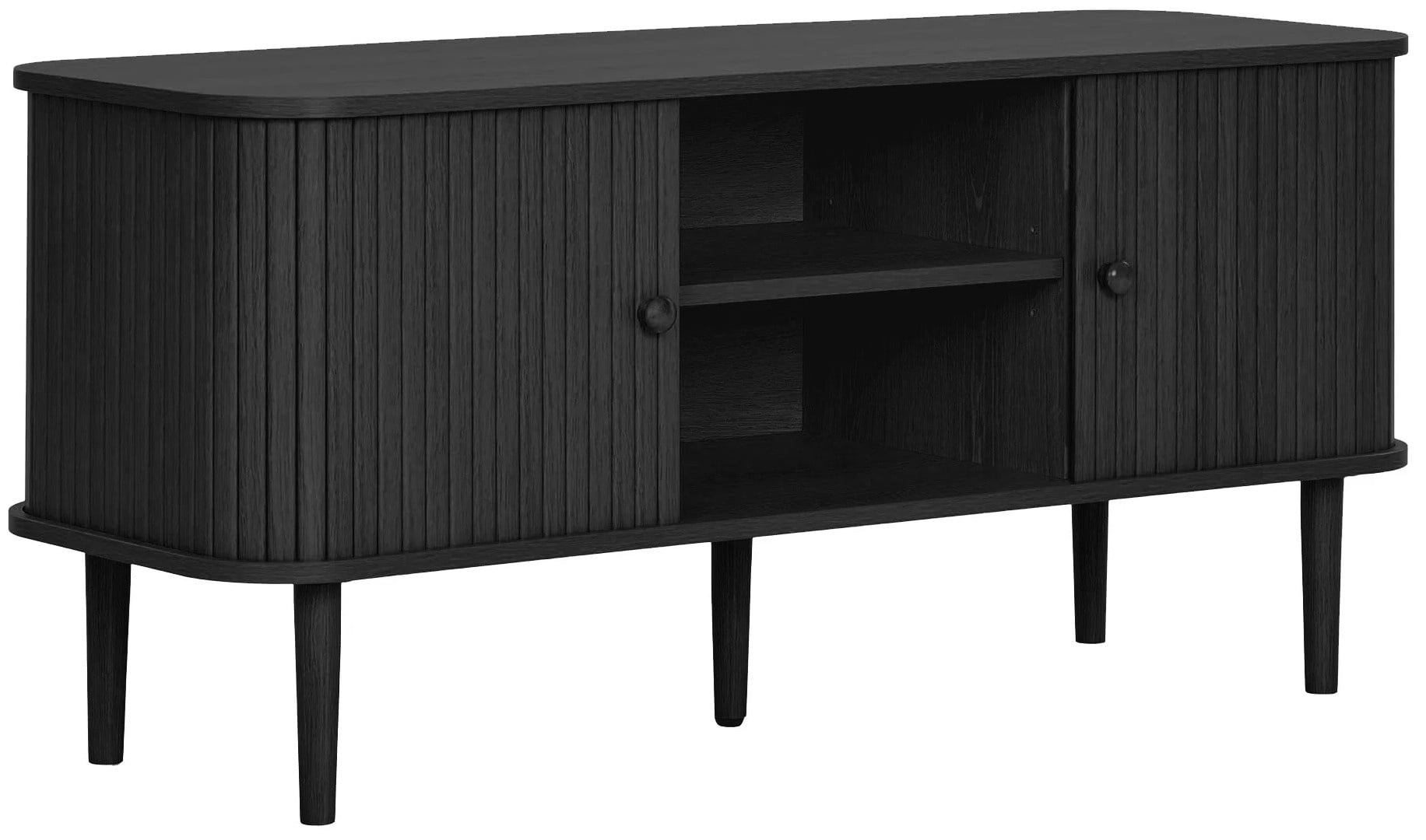 House Nordic Nikko Zwart TV Meubel met 2 Deuren