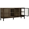Zamora Donkerbruin Eiken / Glas Dressoir W180 cm