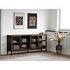 Zamora Donkerbruin Eiken / Glas Dressoir W180 cm