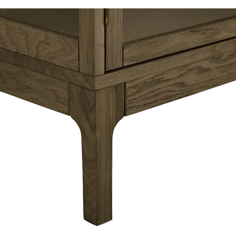 House Nordic Zamora Donkerbruin Eiken / Glas Opbergkast H126 cm