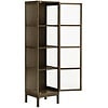 Zamora Donkerbruin Eiken / Glas Vitrinekast met 1-Deur