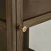 Zamora Donkerbruin Eiken / Glas Vitrinekast met 1-Deur
