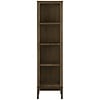 Zamora Donkerbruin Eiken / Glas Vitrinekast met 1-Deur