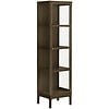 Zamora Donkerbruin Eiken / Glas Vitrinekast met 1-Deur
