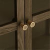 Zamora Donkerbruin Eiken / Glas Vitrinekast met 2-Deuen