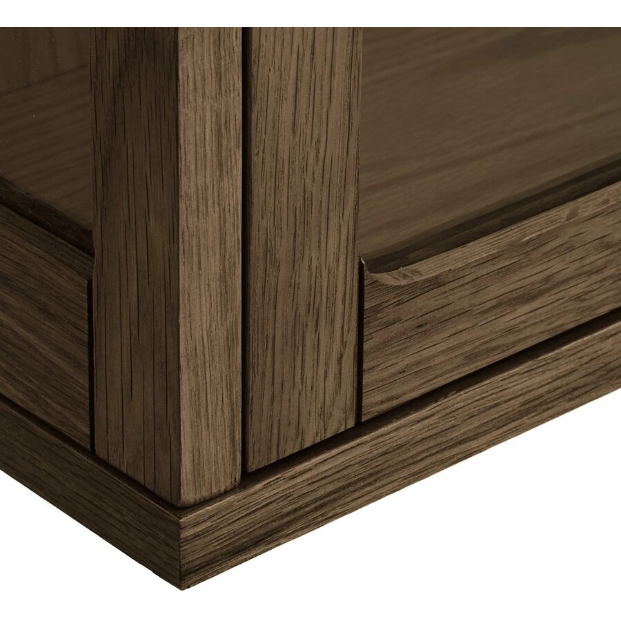 House Nordic Zamora Donkerbruin Eiken / Glas Wandkast