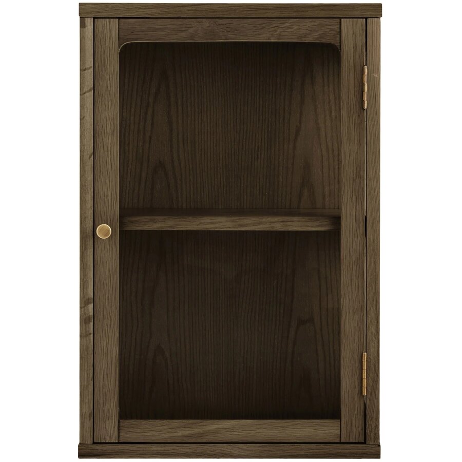 House Nordic Zamora Donkerbruin Eiken / Glas Wandkast