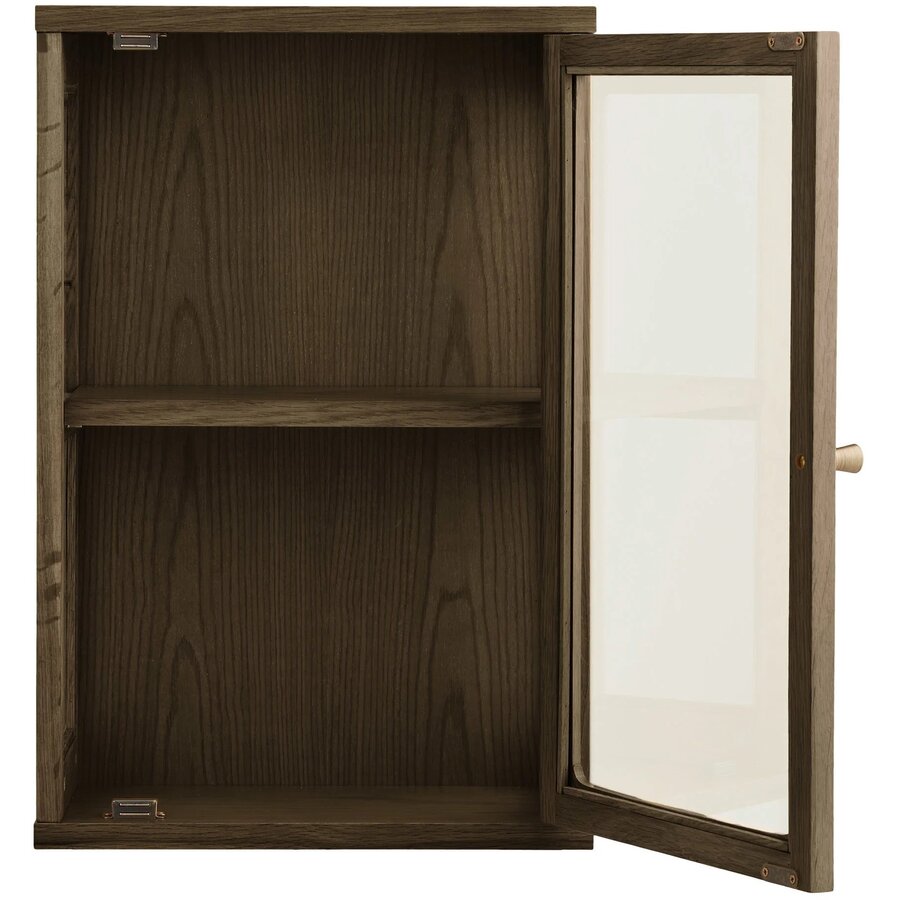 House Nordic Zamora Donkerbruin Eiken / Glas Wandkast