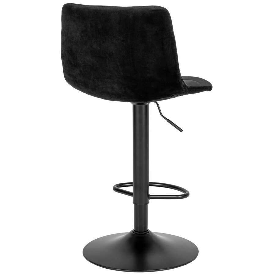 House Nordic Middelfart Barstoel met Voetsteun Velvet Zwart