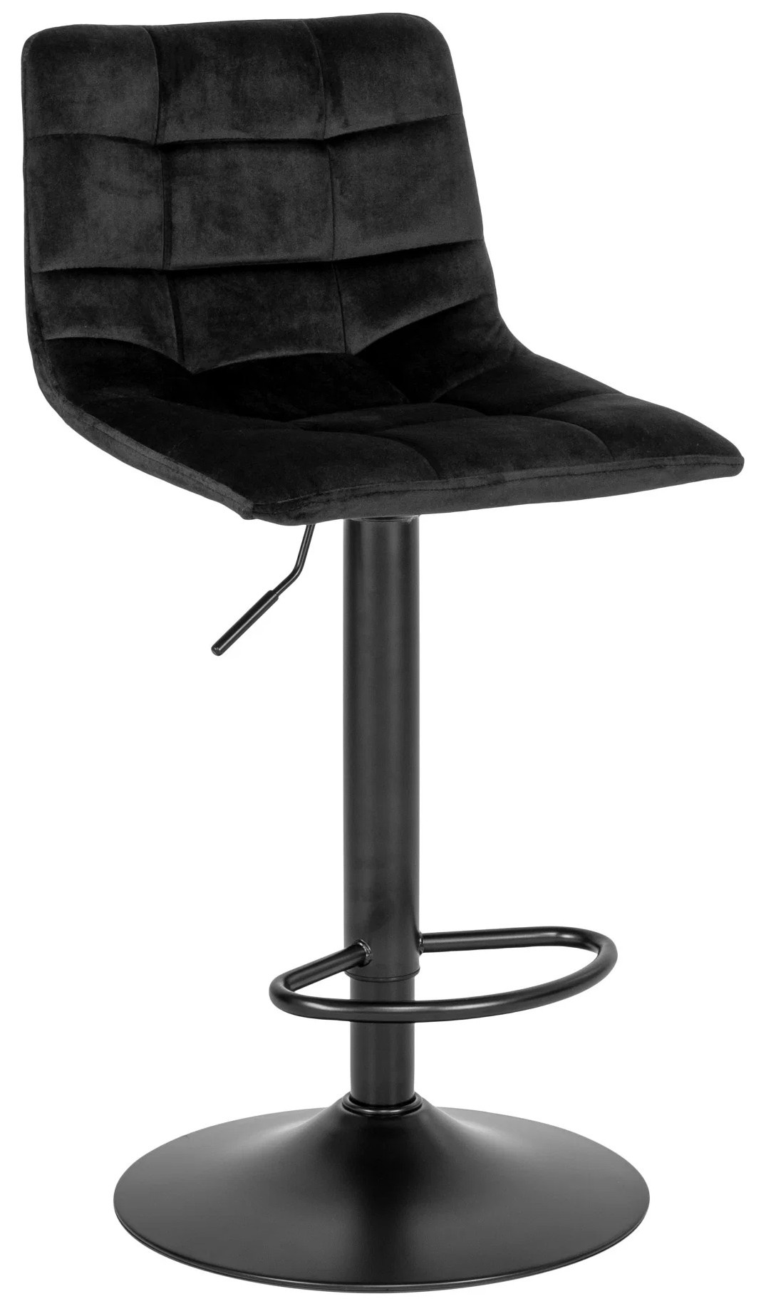 House Nordic Middelfart Barstoel met Voetsteun Velvet Zwart