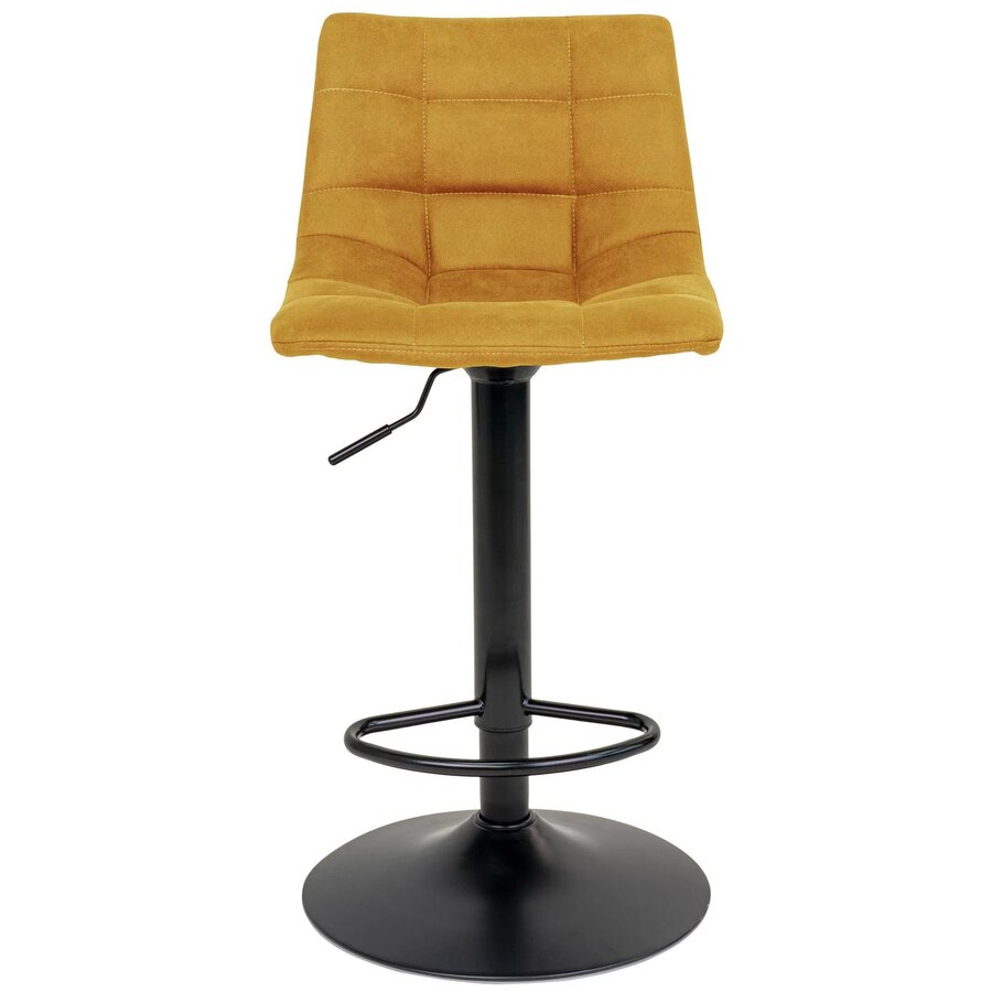 House Nordic Middelfart Barstoel met Voetsteun Velvet Mosterd