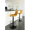 Middelfart Barstoel met Voetsteun Velvet Mosterd